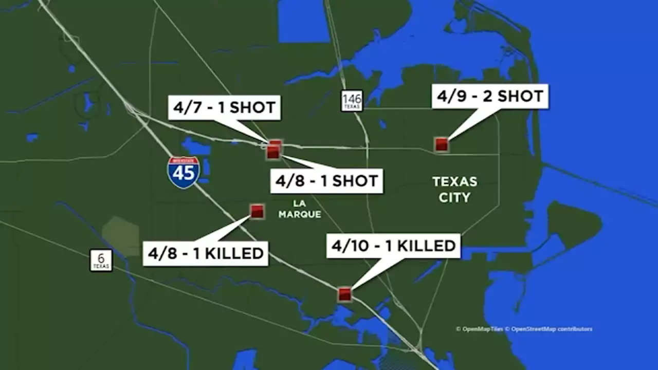 5 separate shootings in Texas City area leave 6 either dead or injured in span of 5 days, police say