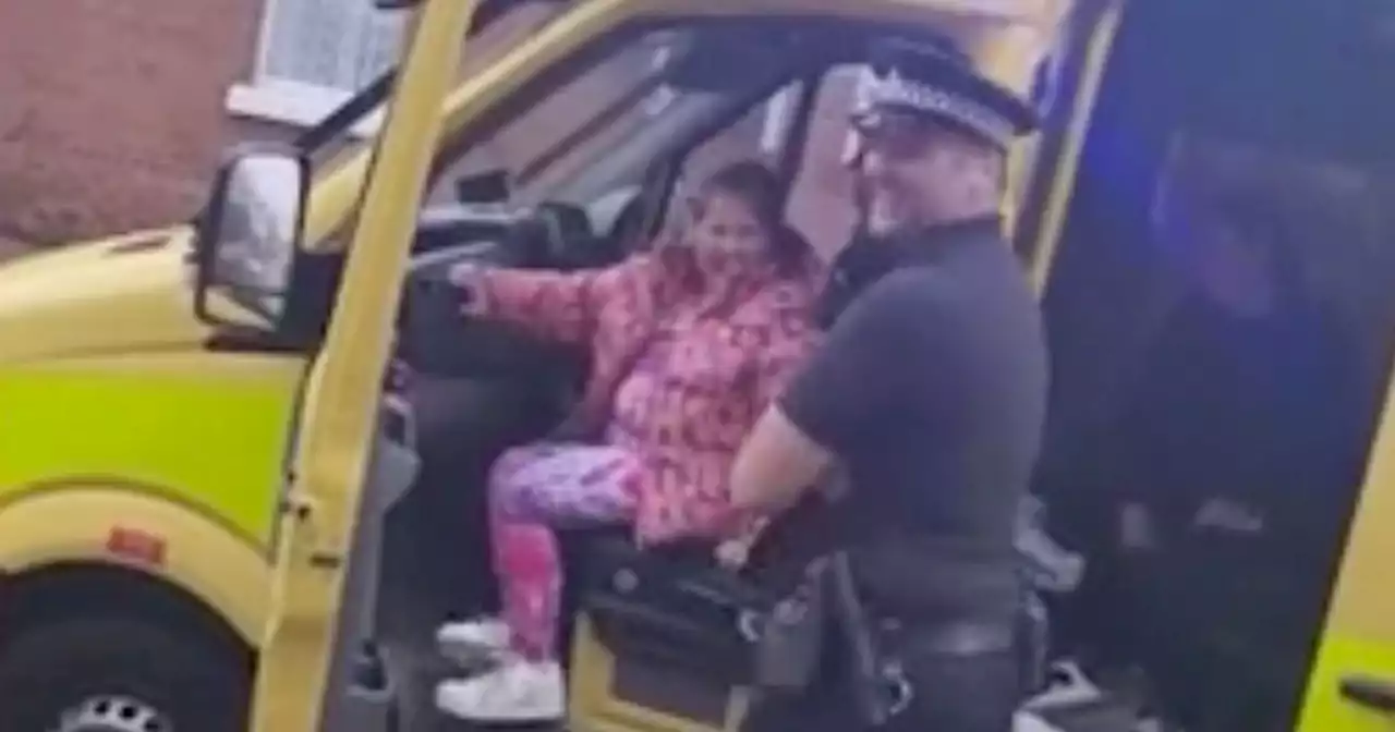 Girl, 8, becomes 'overcome with excitement' after spotting police in sweet video