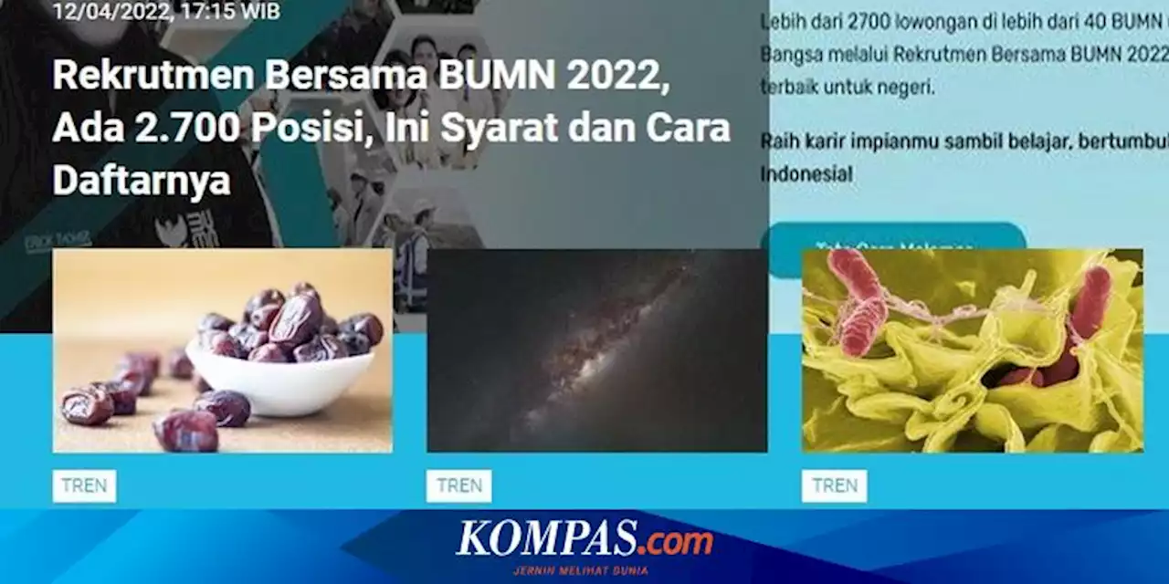 [POPULER TREN] Rekrutmen Bersama BUMN 2022 | Cara Daftar Mudik Gratis Kemenhub