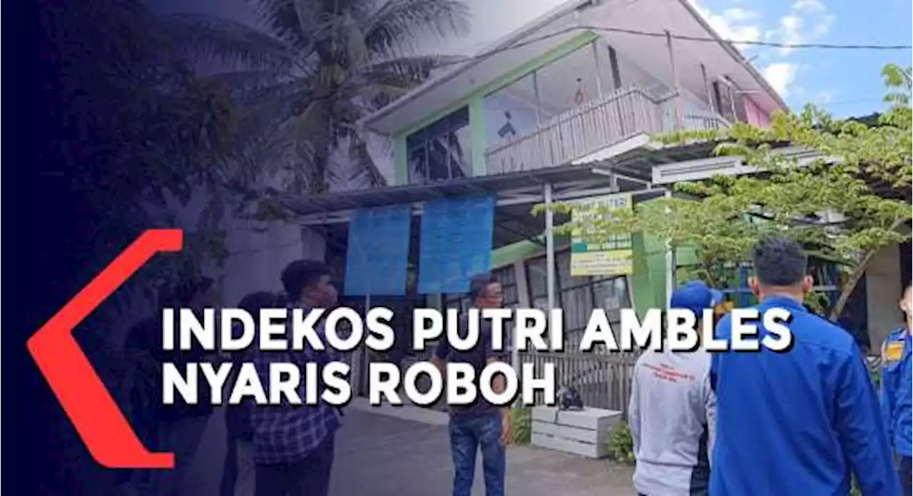 Indekos Putri di Jalan Adhyaksa 2 Banjarmasin Ambles, Bangunan Miring dan Nyaris Roboh