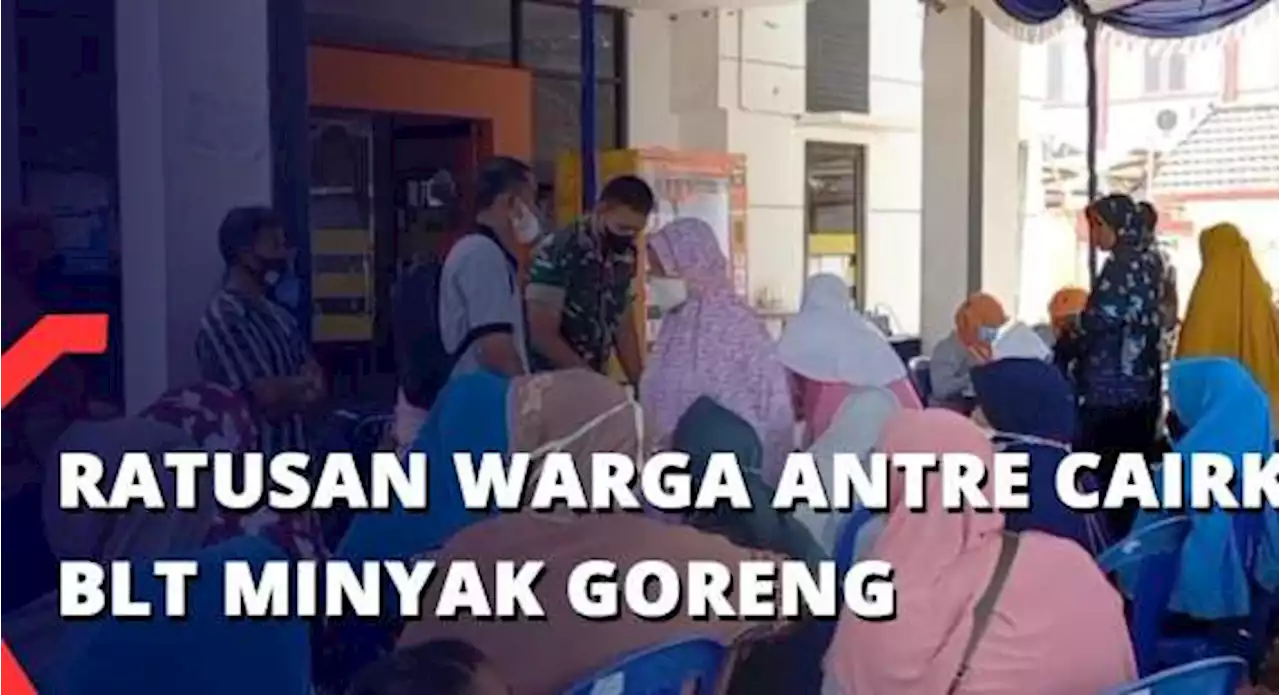 Ratusan Warga Kendal Antre Cairkan BLT Minyak Goreng