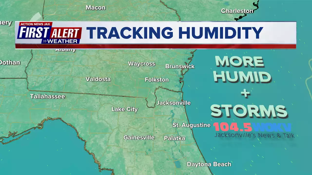 Warmer Wednesday + higher humidity, storms to return by end of week