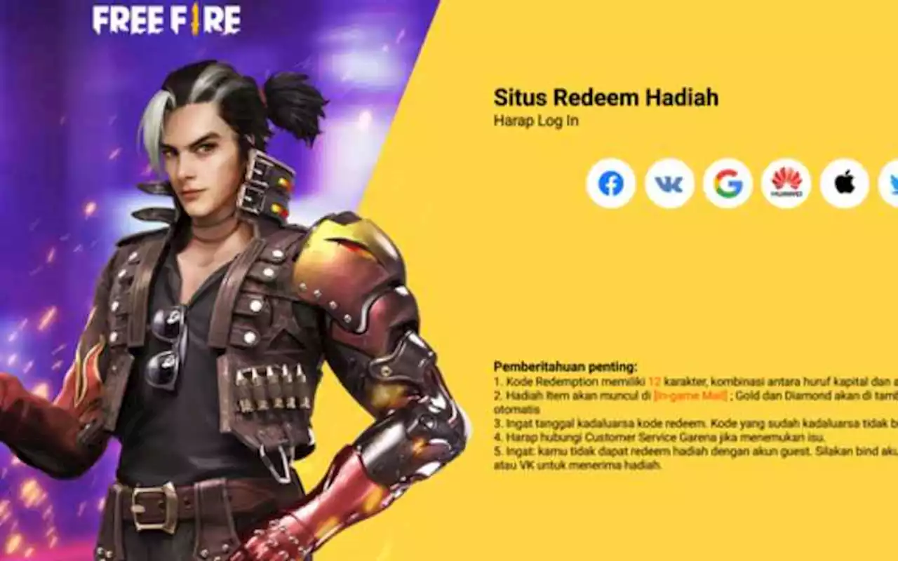 Dijamin Booyah! Ini 9 Kode Redeem FF Valid 14 April 2022 | Teknologi - Bisnis.com