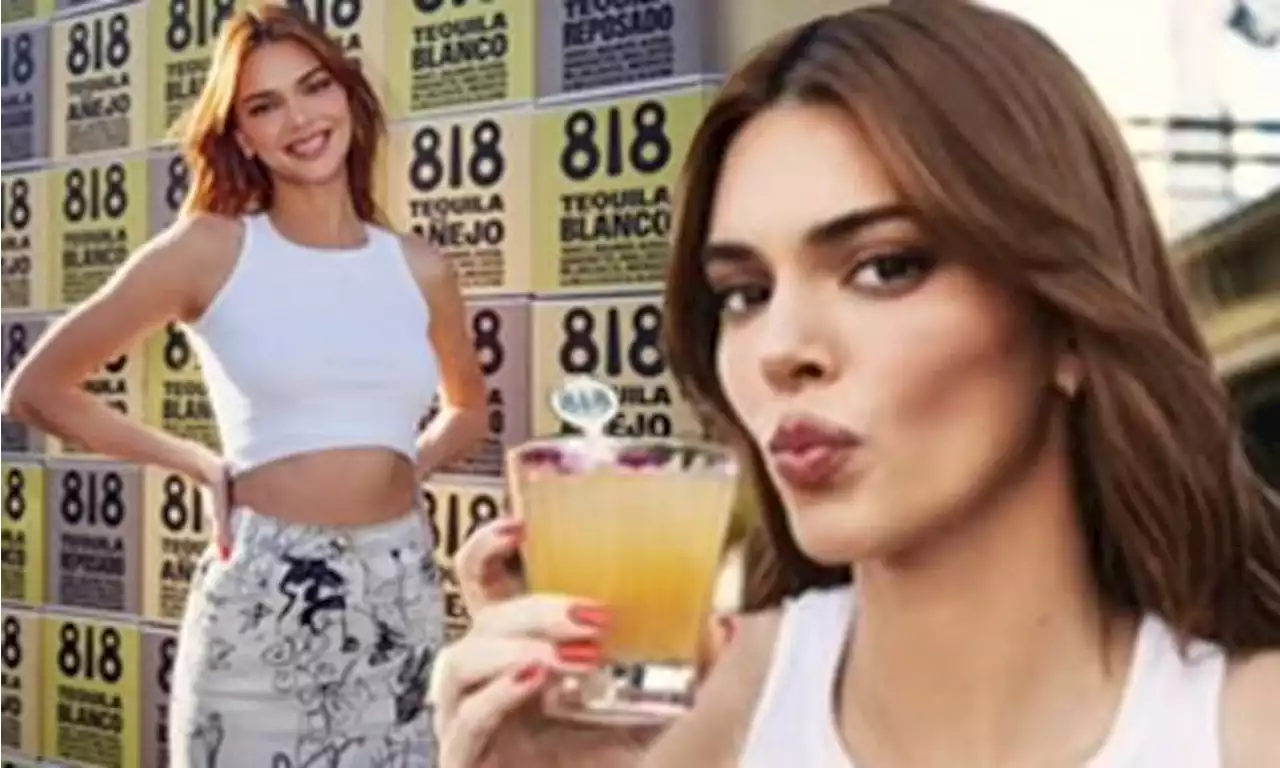 Kendall Jenner flashes her abs as she promotes 818 Tequila