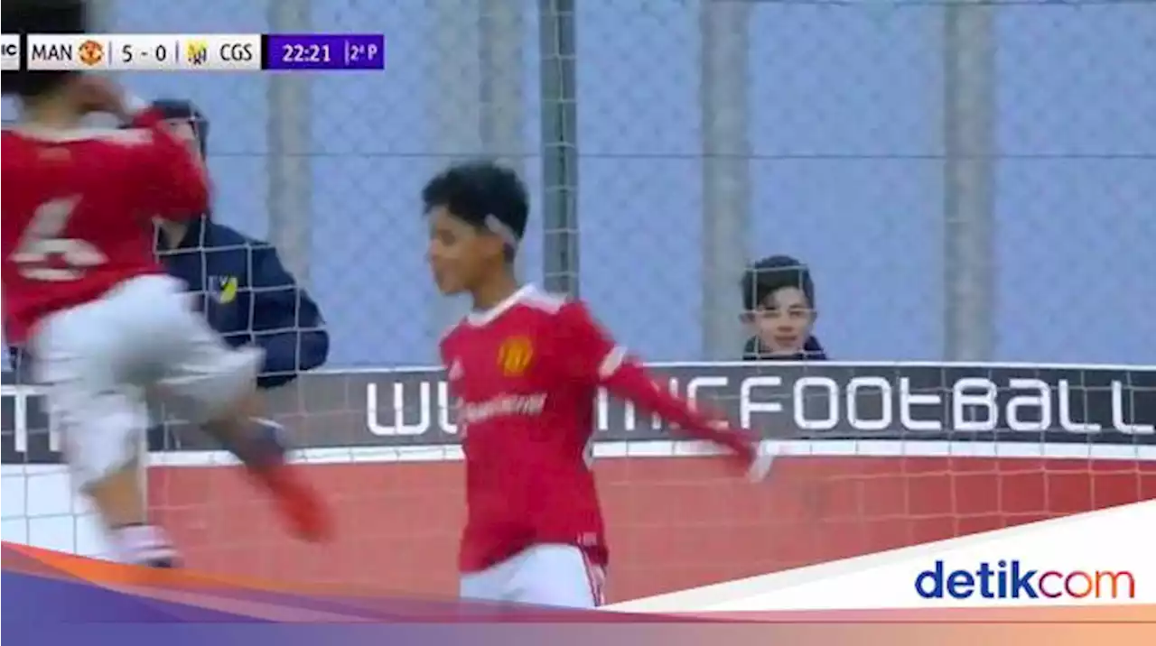 Siuuu! Momen Cristiano Ronaldo Jr Cetak Gol buat MU