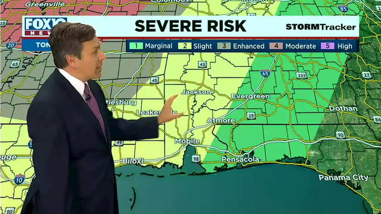 Severe storms possible tonight