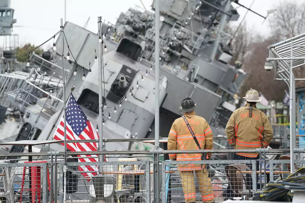 Crews work to save WWII destroyer taking on water in Buffalo