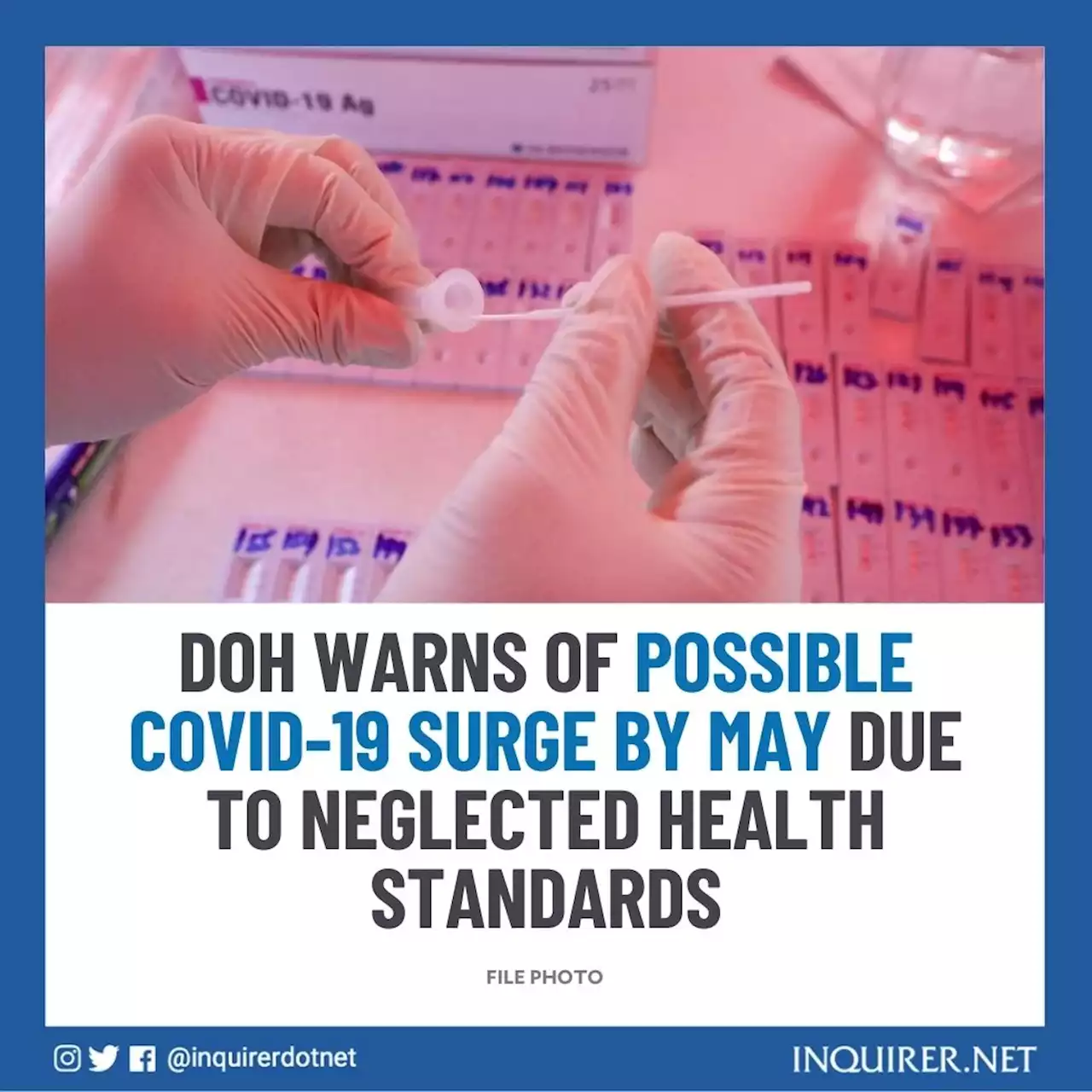 DOH warns of possible COVID-19 surge by May due to neglected health standards