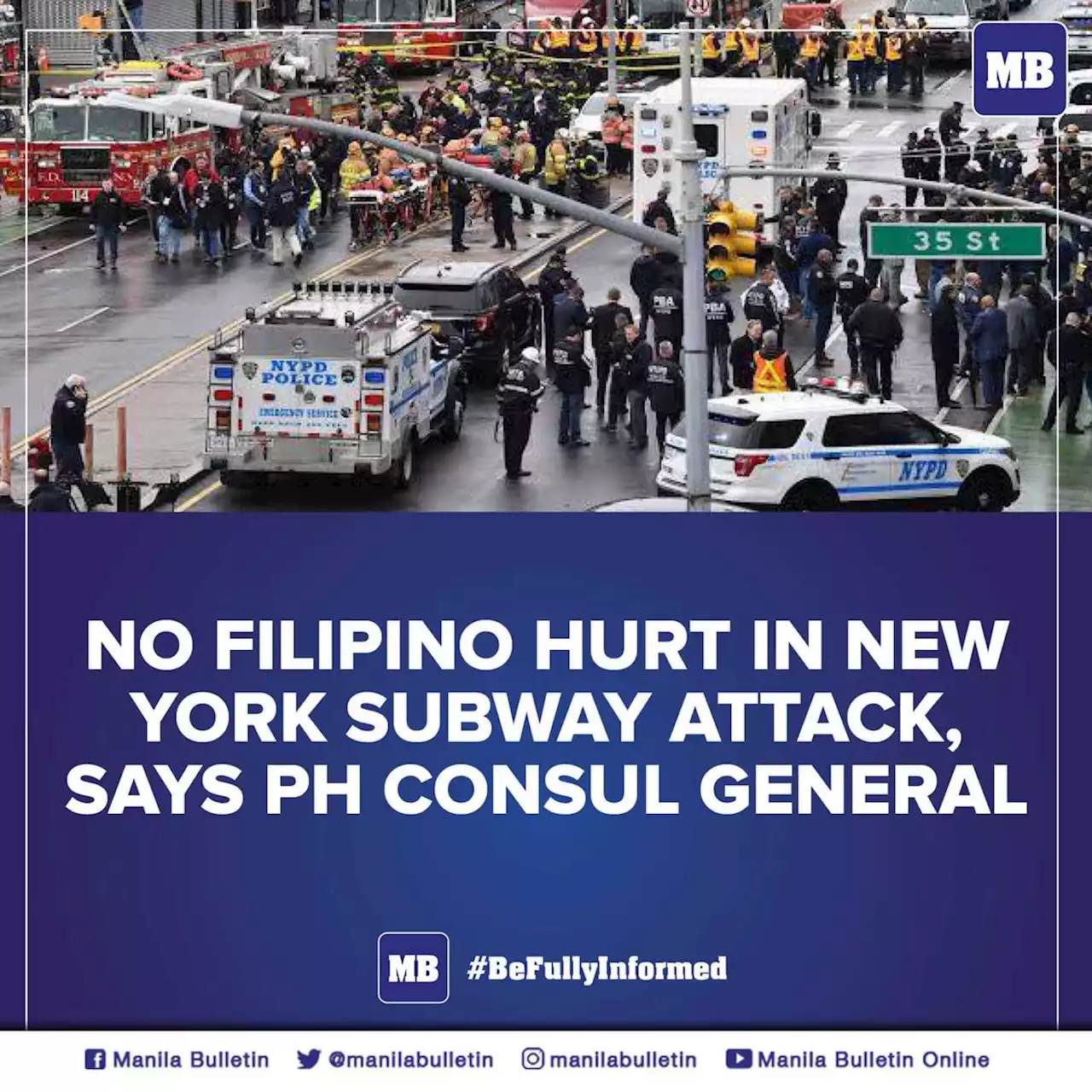 No Filipino hurt in New York subway attack, says PH Consul General