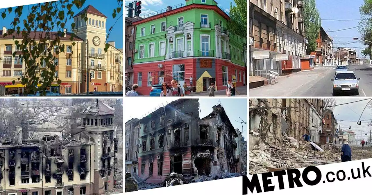 Devastation of Mariupol laid bare in before and after invasion photos