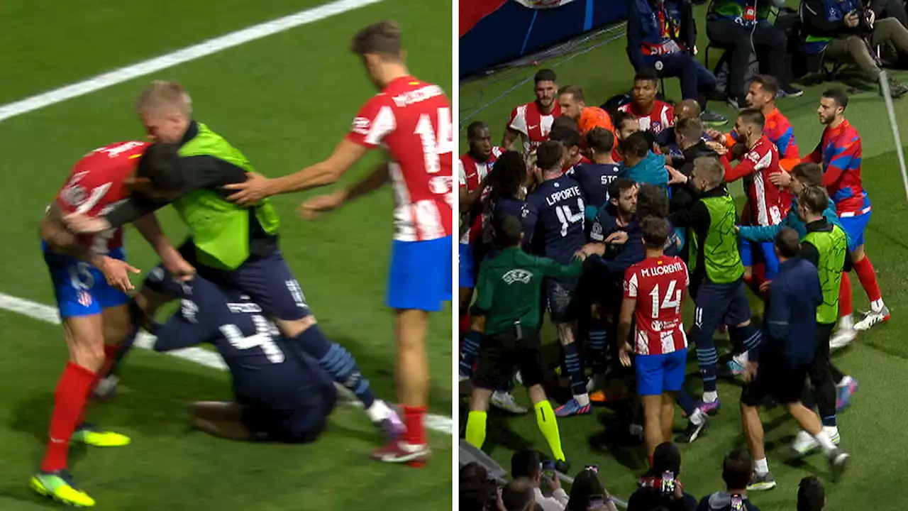 Geste stupide, provocation, bagarre et carton rouge: le match s'achève dans le chaos à Madrid (vidéo)