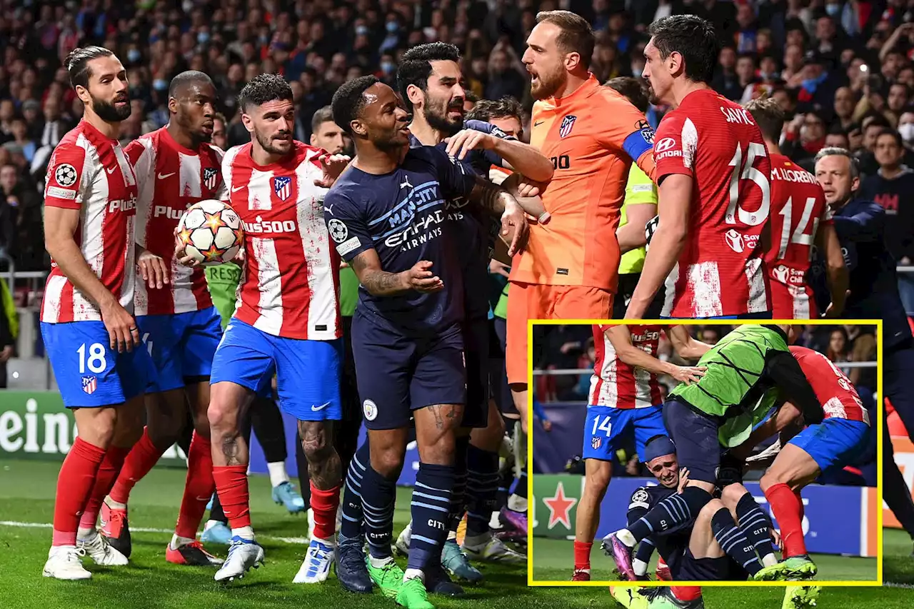 Atletico instigate mass brawl and Simeone gets booked as City win 'turns into UFC'