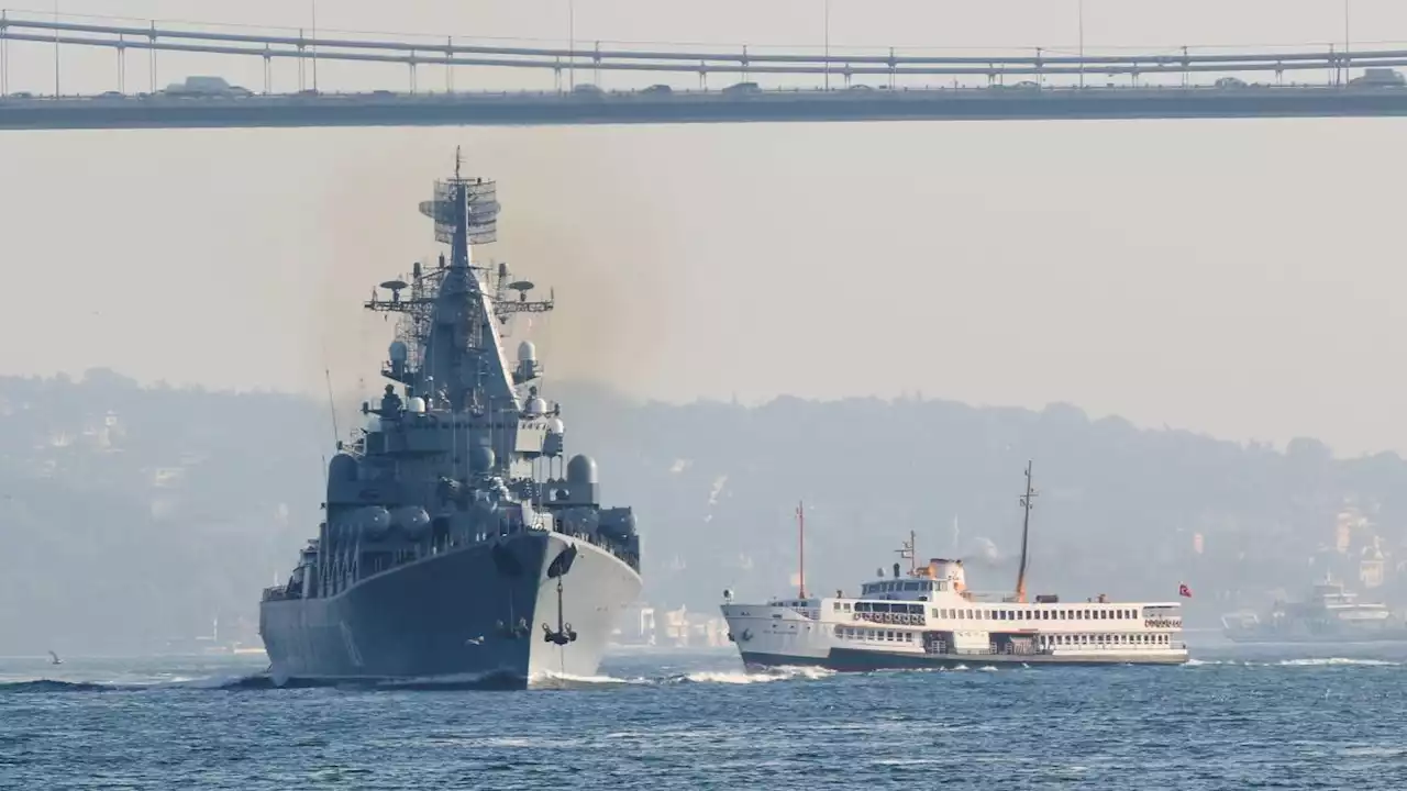 Russia’s Black Sea flagship burns ‘after missile strike’