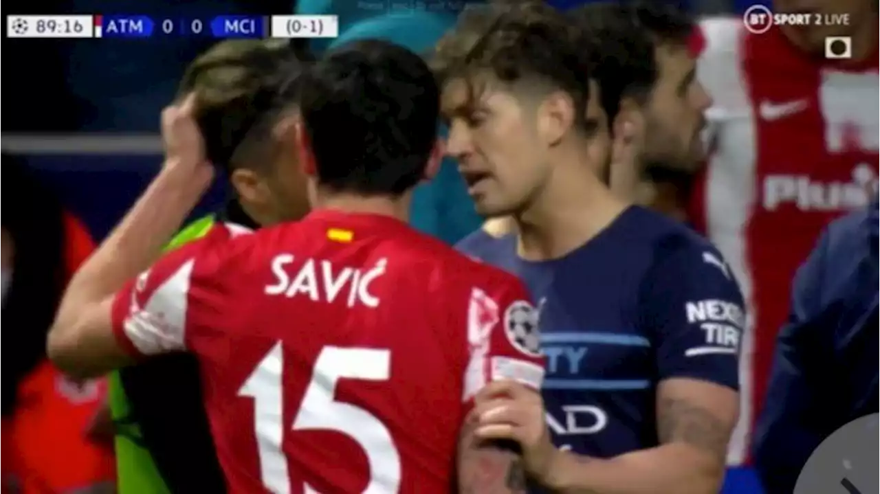 Usai Laga Atletico Vs ManCity, Jack Grealish Ribut dengan Stefan Savic