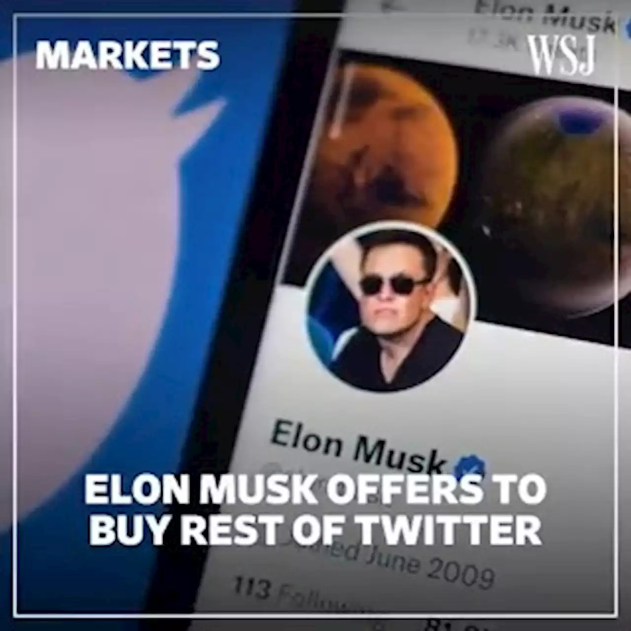 Elon Musk Offers to Buy Rest of Twitter at a Valuation of More Than $43 Billion