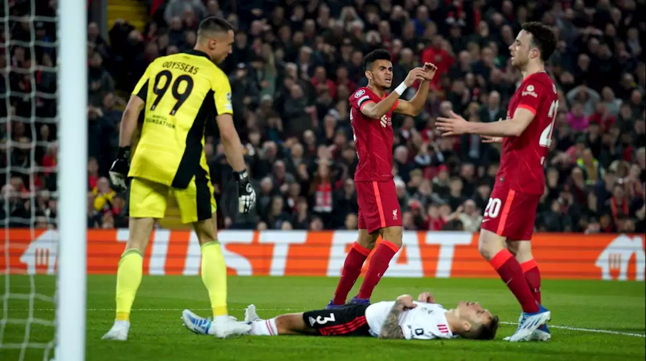 Con Luis Díaz, Liverpool selló el paso a semifinales de la 'Champions', tras empatar 3-3