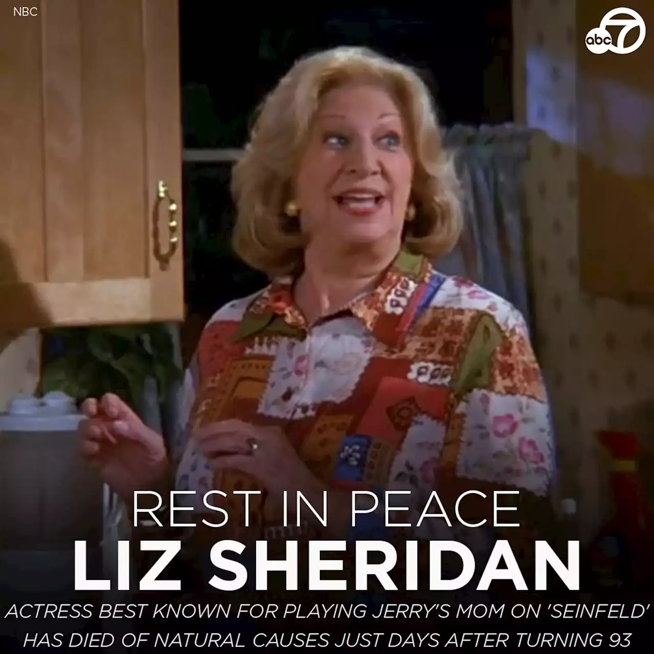 Actress Liz Sheridan, known for playing Jerry's mom on 'Seinfeld,' dies