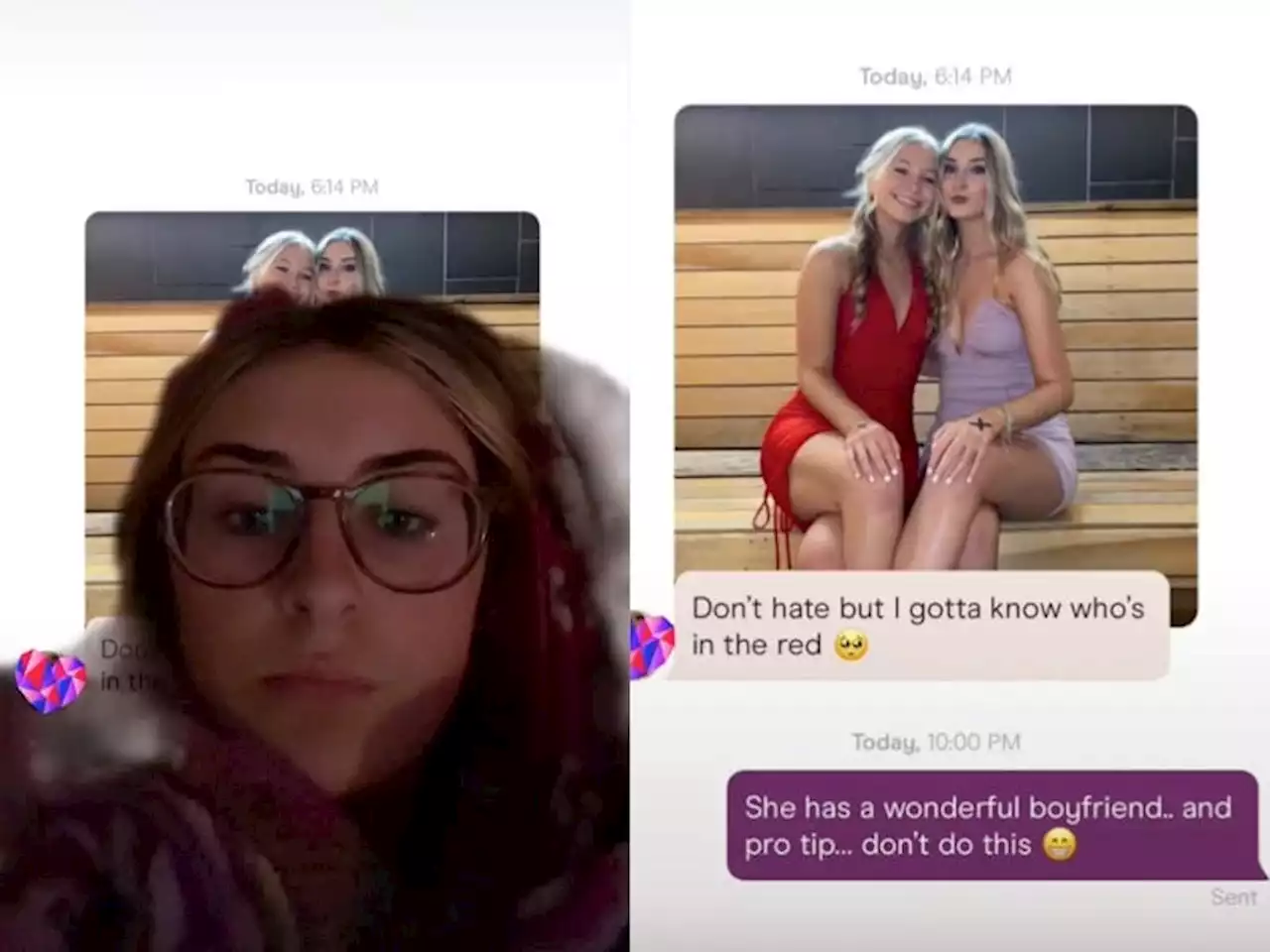 Woman sparks debate after calling out Hinge match for asking about friend in photo