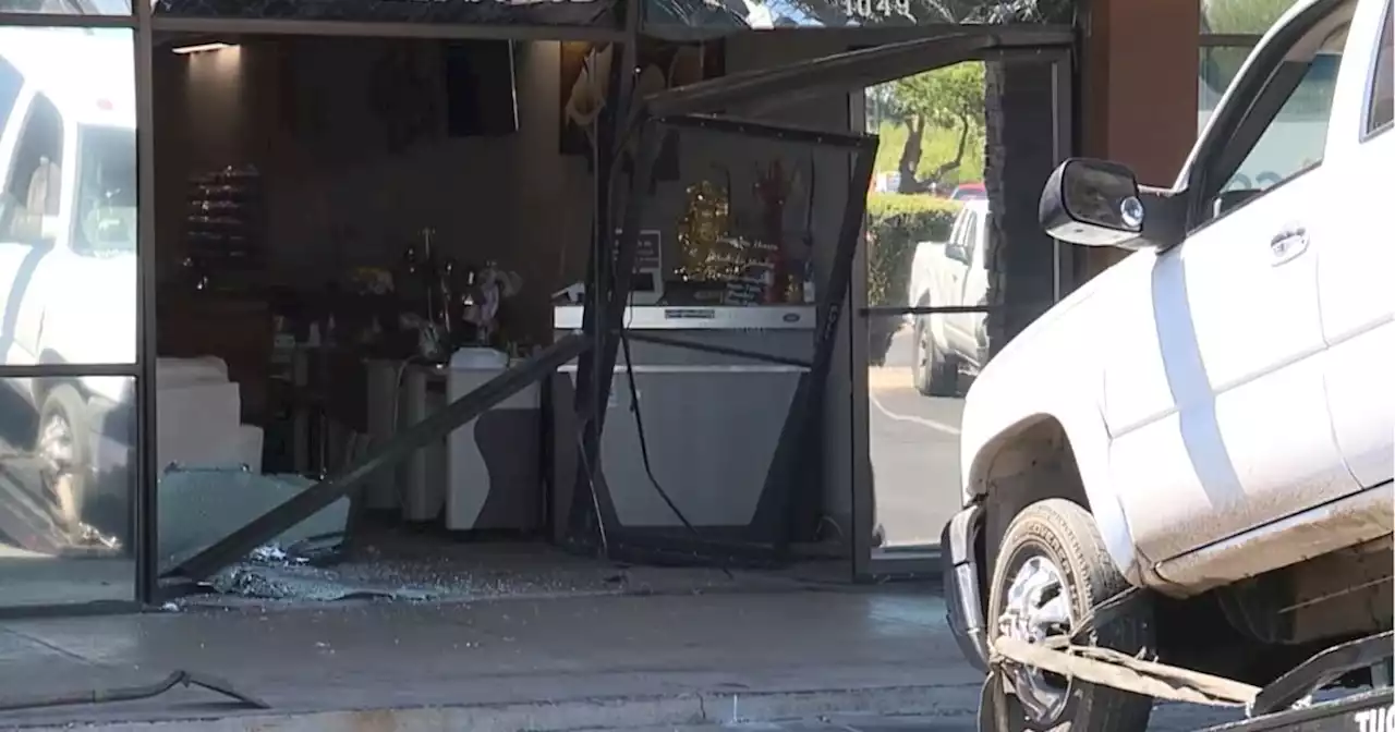 Truck drives into nail salon off East Speedway Boulevard and North Kolb Road