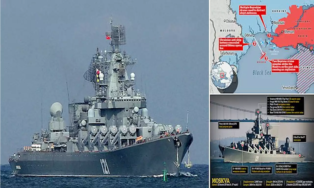 Russia's Black Sea flagship the Moskva has SUNK, Moscow admits