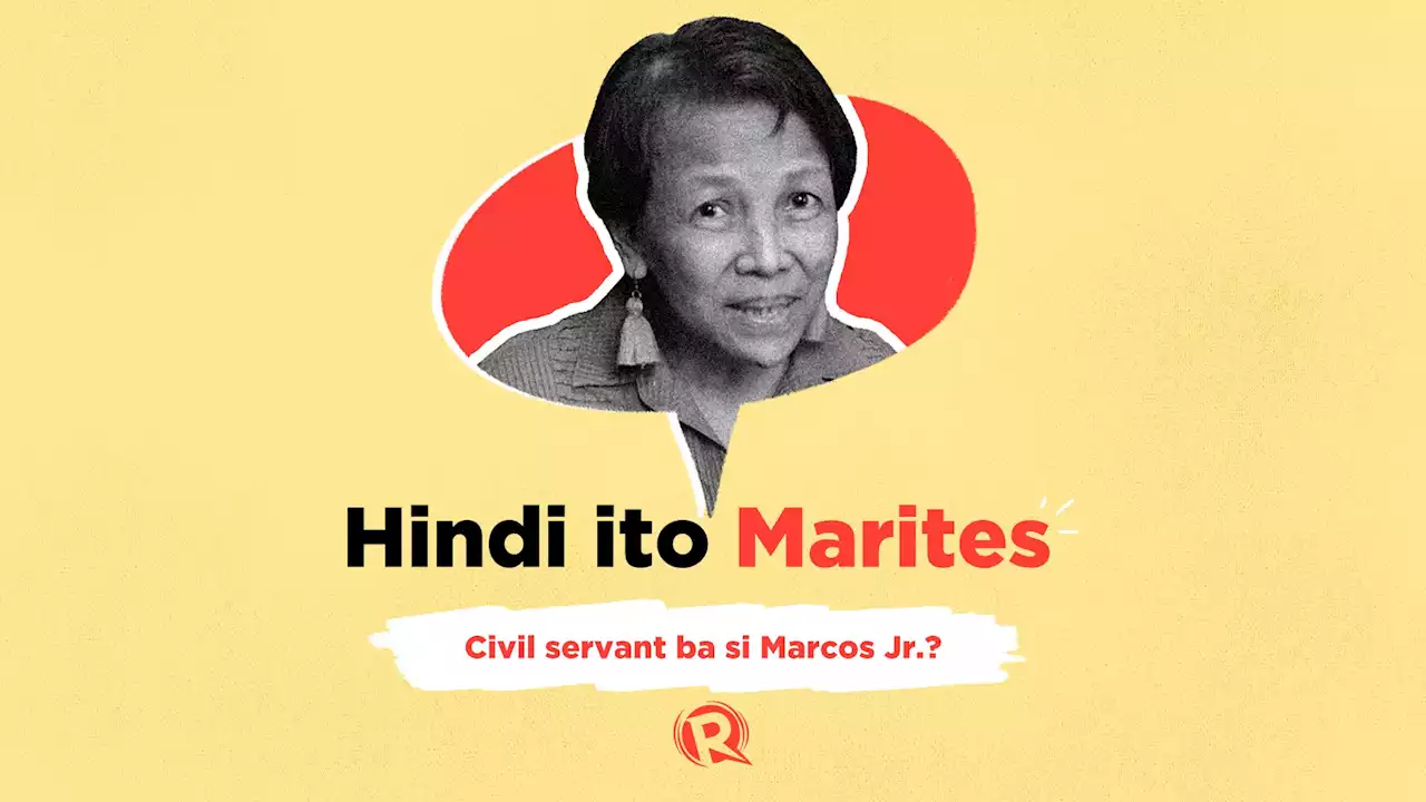 Hindi Ito Marites: Civil servant ba si Marcos Jr.?