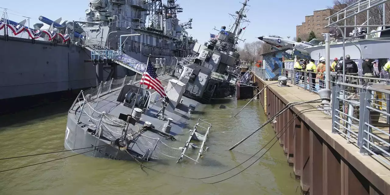 Crews Work to Save WWII Navy Ship Taking on Water