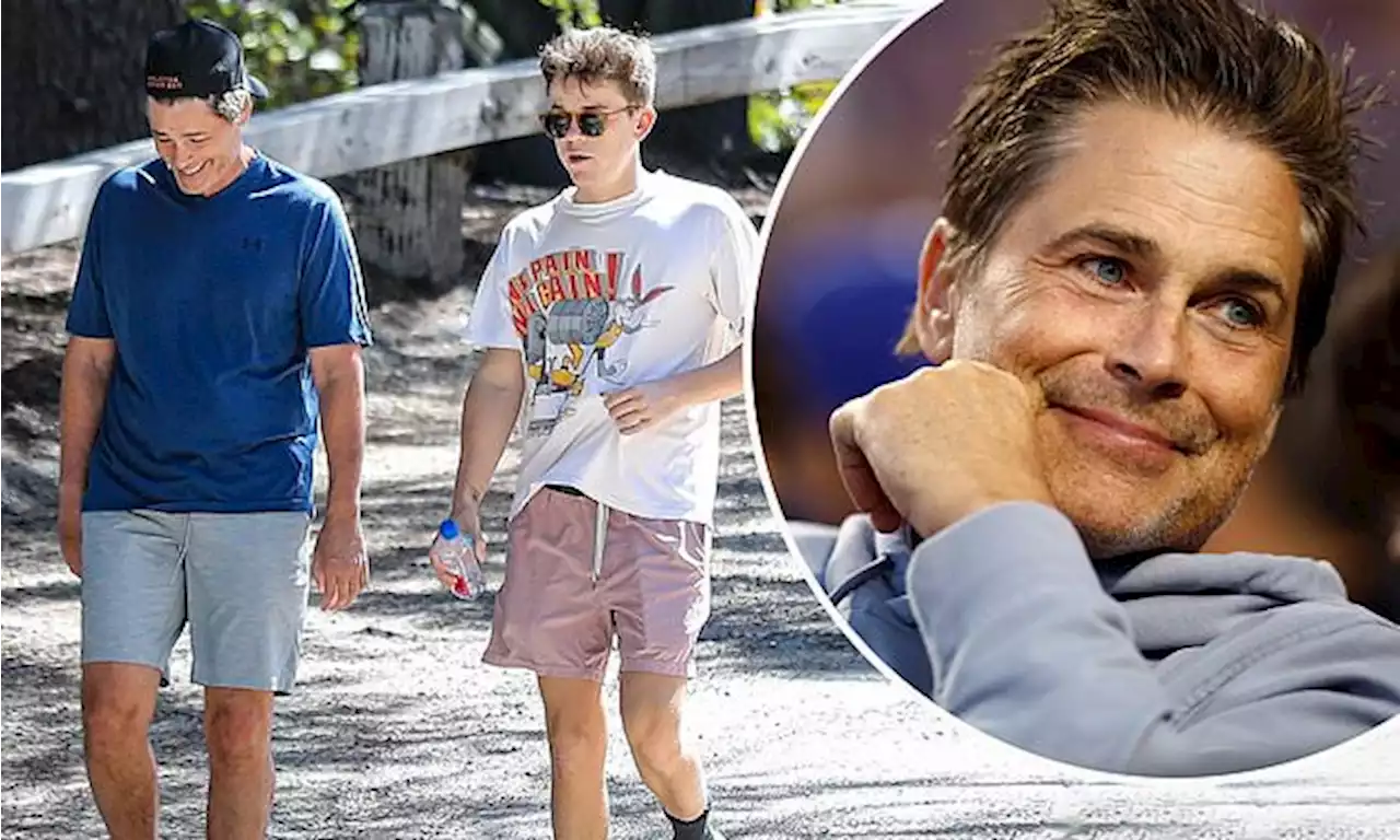 Rob Lowe shares some laughs with son on a hike in Palm Springs