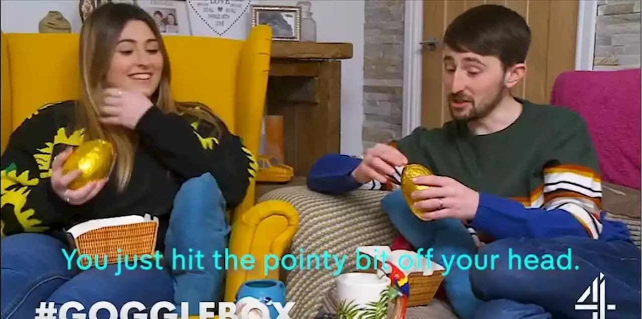 Gogglebox star tries dangerous trick with chocolate Easter egg on show