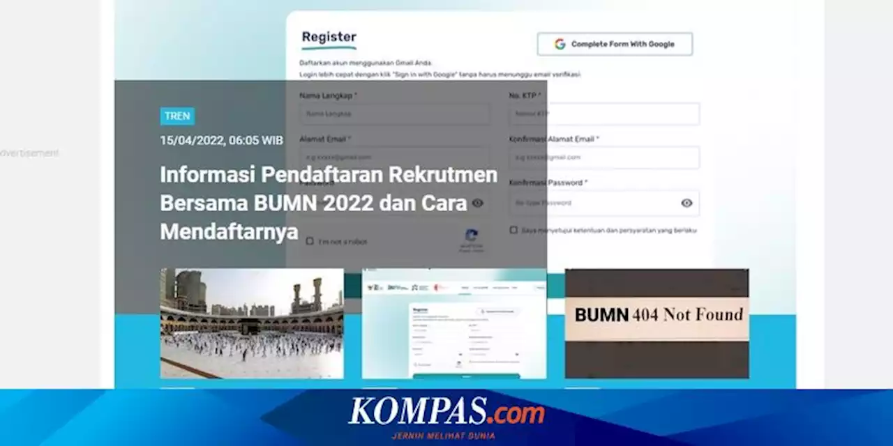 [POPULER TREN] Informasi Pendaftaran Rekrutmen Bersama BUMN 2022 | Pencairan THR PNS 2022 dan Besarannya