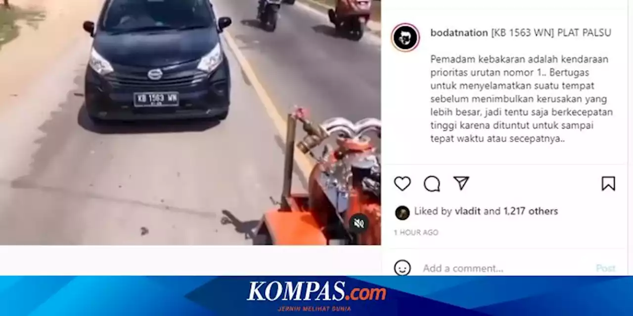 Video Viral, Mobil LCGC Ganggu Laju Mobil Pemadam Kebakaran