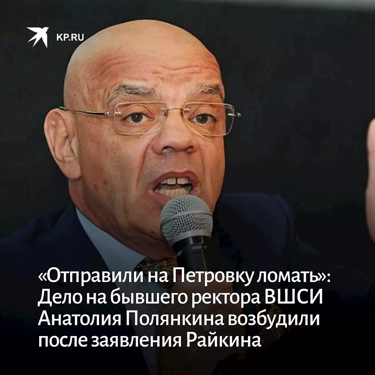 «Отправили на Петровку ломать»: Дело на бывшего ректора ВШСИ Анатолия Полянкина возбудили после заявления Константина Райкина