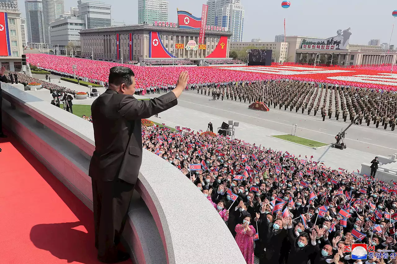 North Korea's Kim Attends Parade Honoring Grandfather