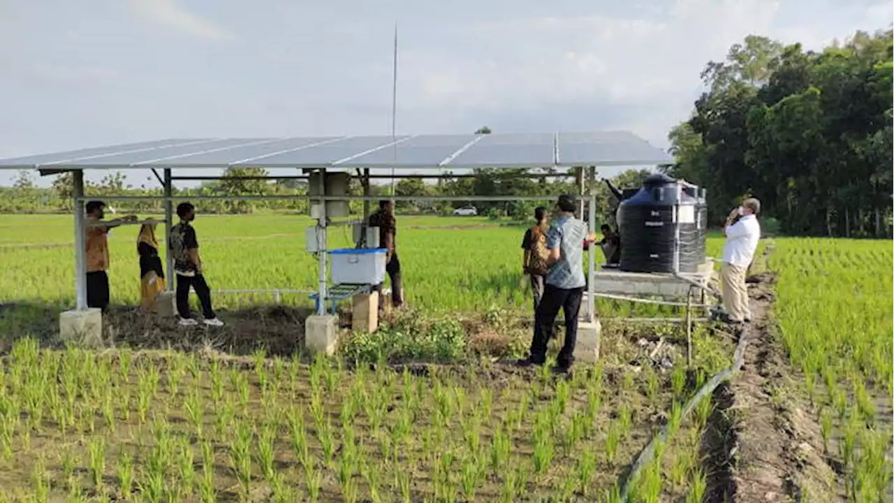 Pompa Air Tenaga Surya Mulai Digunakan di Sawah Desa Mondokan Sragen