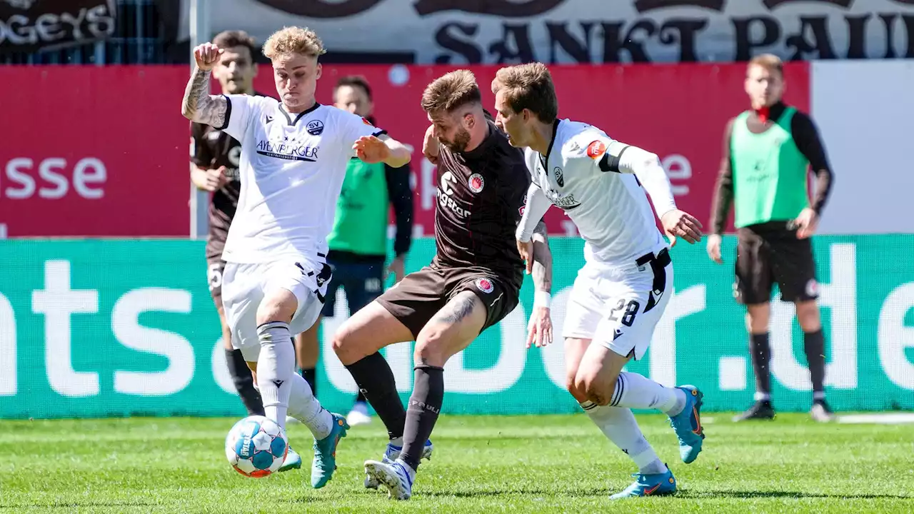 Fußball, 2. Bundesliga: St. Pauli verpasst in Sandhausen Tabellenspitze