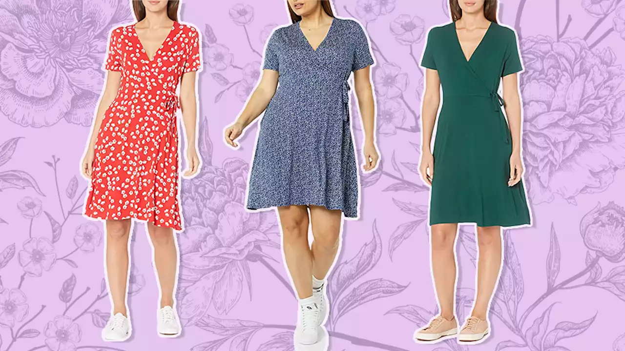 This Simple $22 Wrap Dress From Amazon Looks So Chic & Shoppers Say It’s ‘Extremely Flattering’