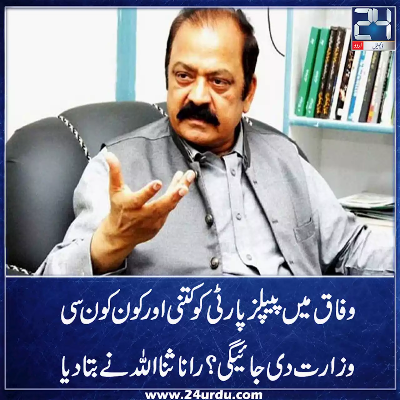 پیپلزپارٹی کو وفاق میں 11 وزارتیں دی جائینگی رانا ثنا اللہ