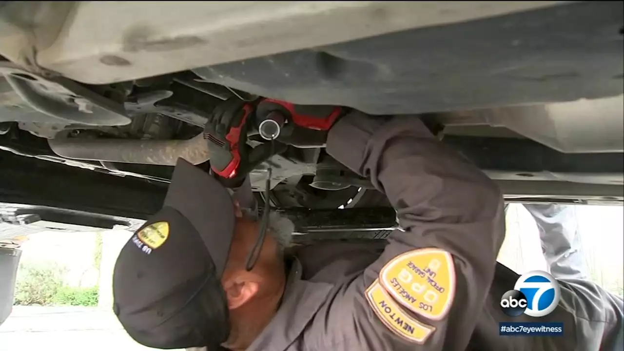 LAPD hosts catalytic converter etching event to combat skyrocketing thefts across city