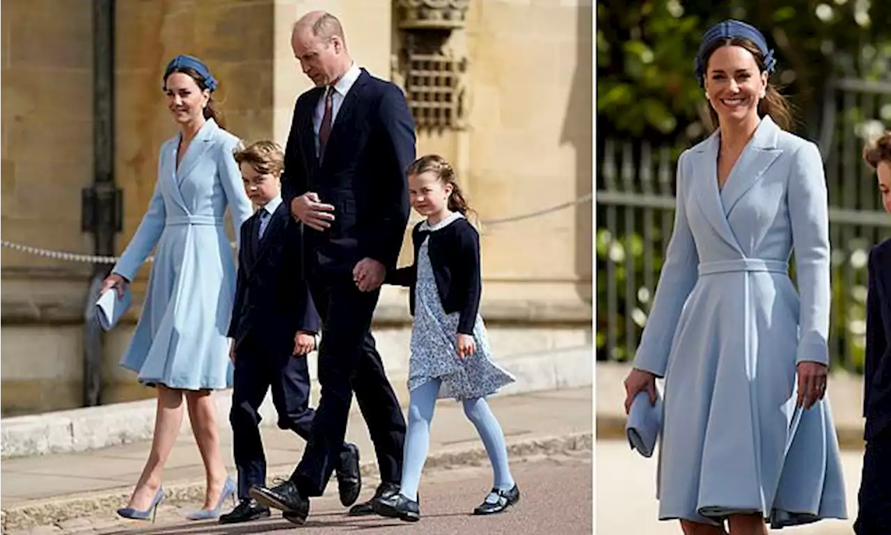 Kate Middleton and family coordinate for Easter Service