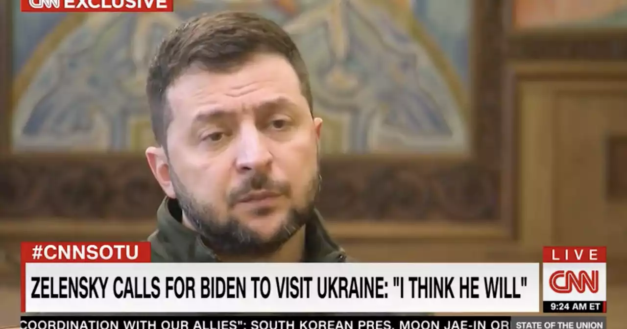 Zelensky says Biden should visit Ukraine