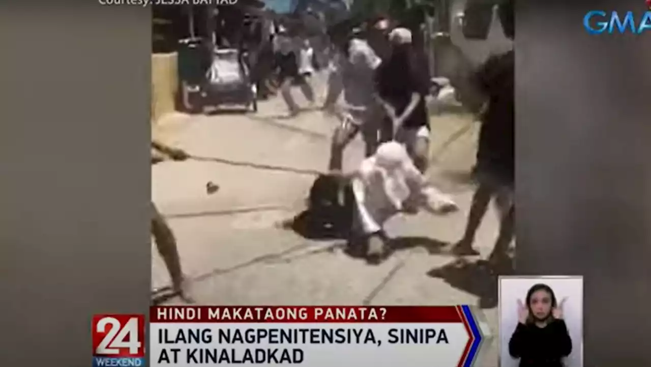 Subic penitents kicked, dragged through streets