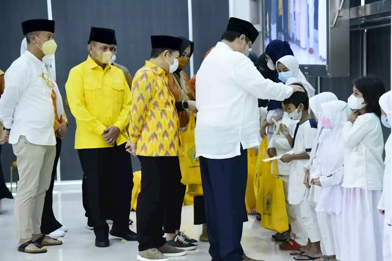 Berbagi Bersama Anak Yatim, Airlangga Didoakan Jadi Presiden 2024