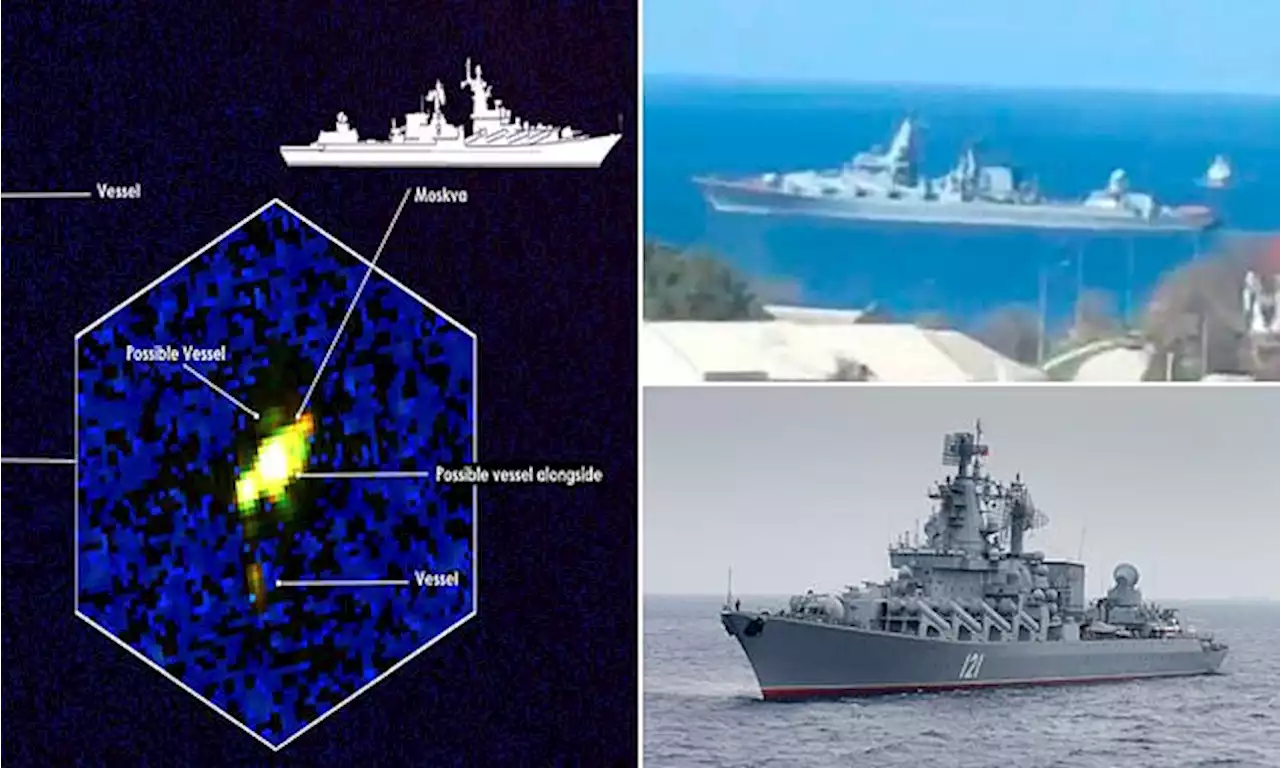 Ukraine war: Doomed Russia warship 'seen burning in satellite image'