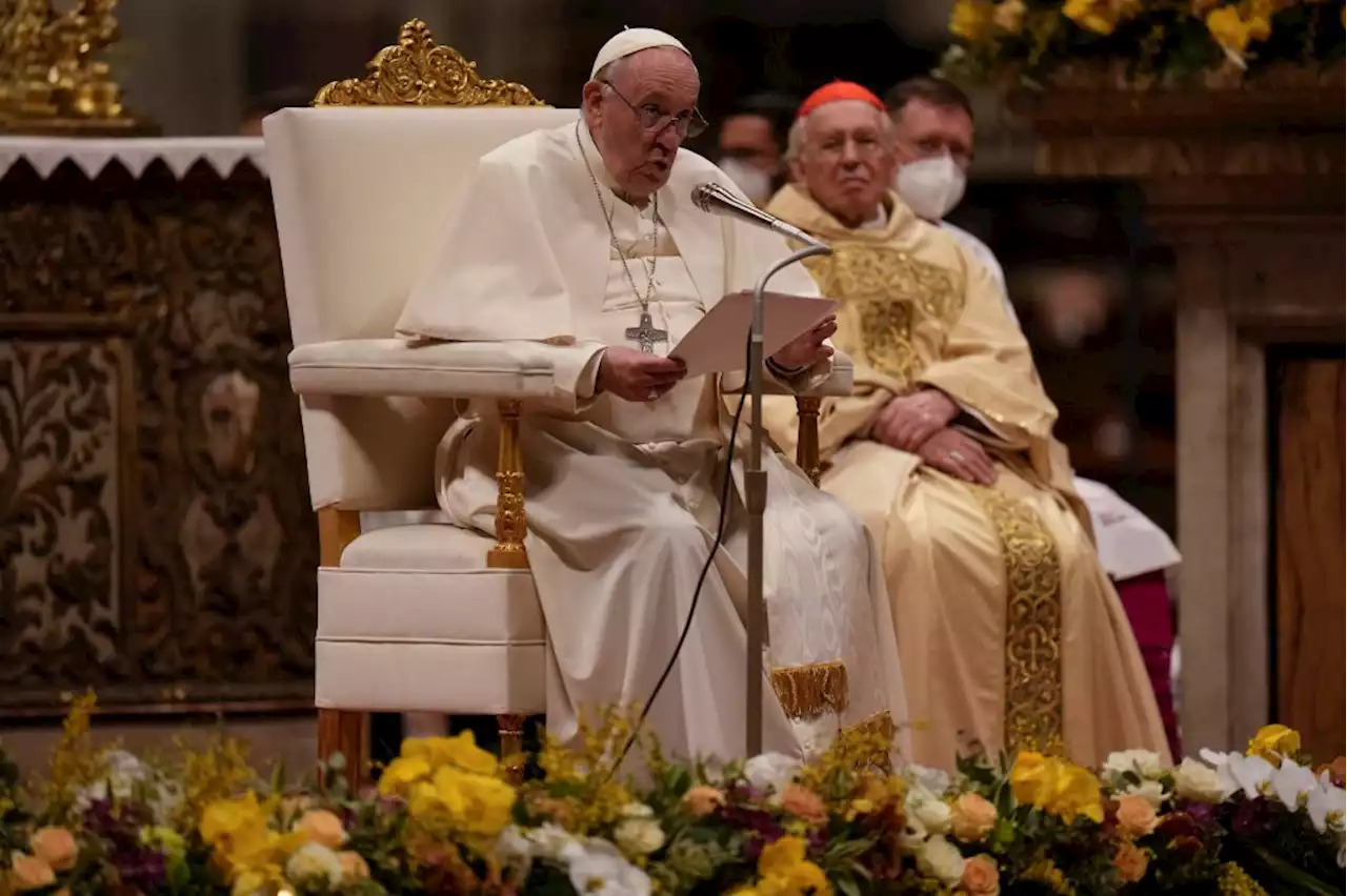 Pope speaks of Ukraine’s suffering on ‘an Easter of War’