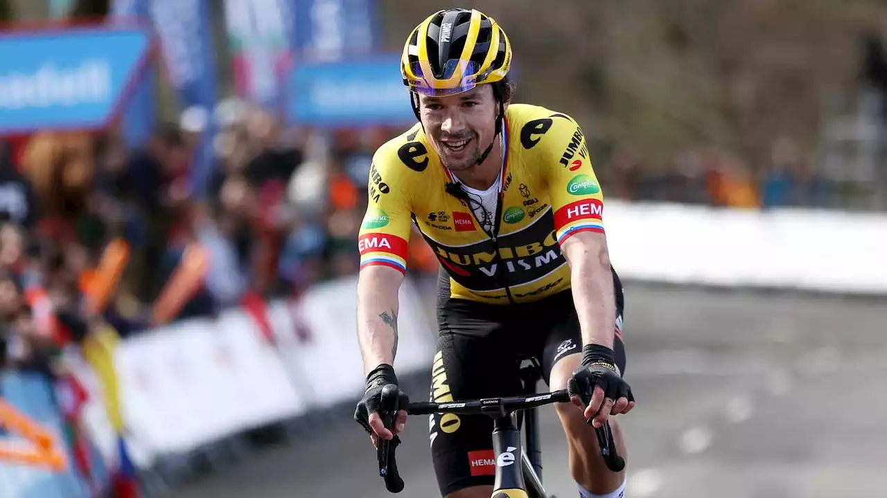 Roglic door knieklachten niet van start in Waalse Pijl en Luik-Bastenaken-Luik