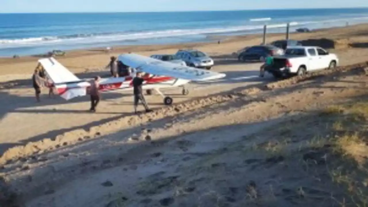 Una avioneta aterrizó de emergencia en una playa de Necochea | Los dos tripulantes resultaron ilesos