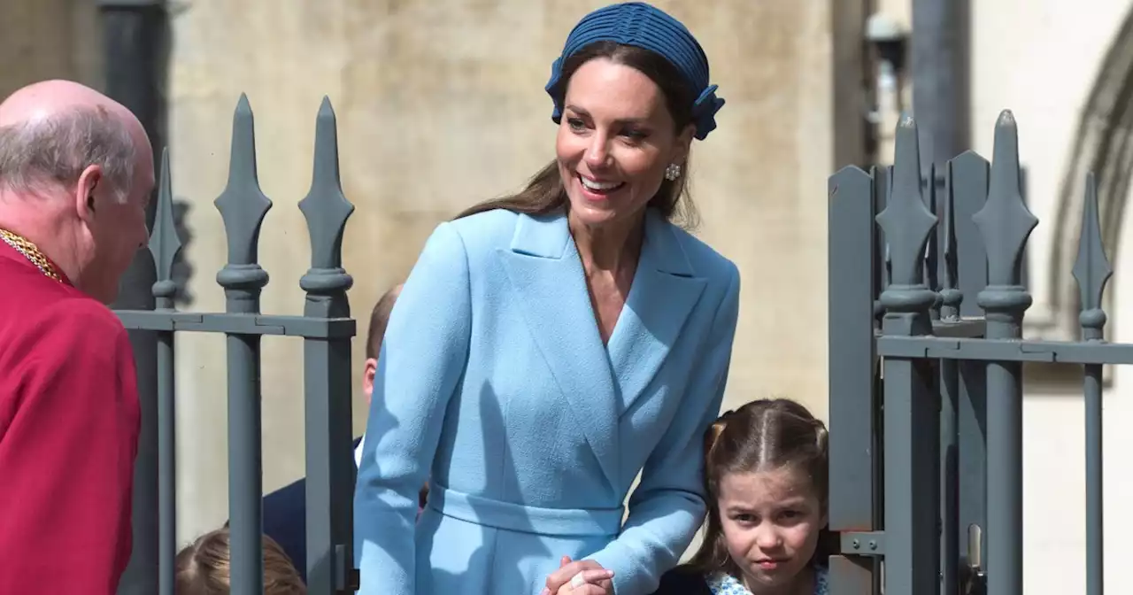 Kate Middleton and Princess Charlotte don matching baby blue outfits for Easter services