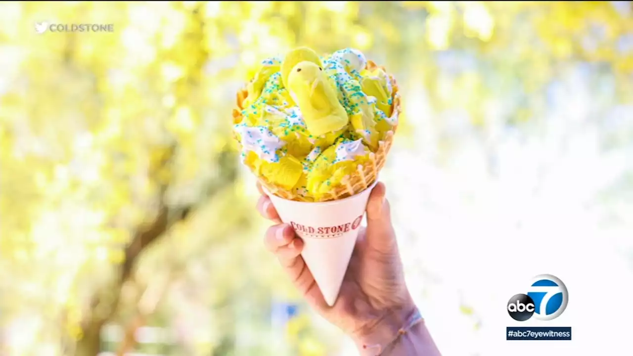 Peeps-flavored ice cream available at Cold Stone Creamery until May 1