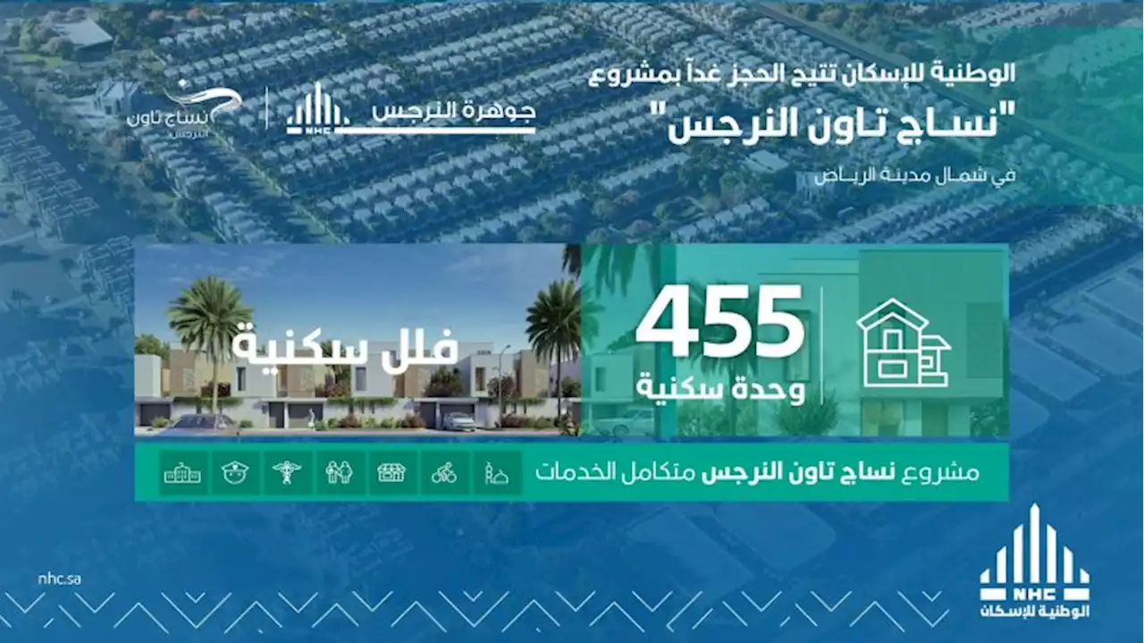 إطلاق مشروع نساج تاون شمال الرياض غدًا والحجز عبر سكني | صحيفة المواطن الإلكترونية