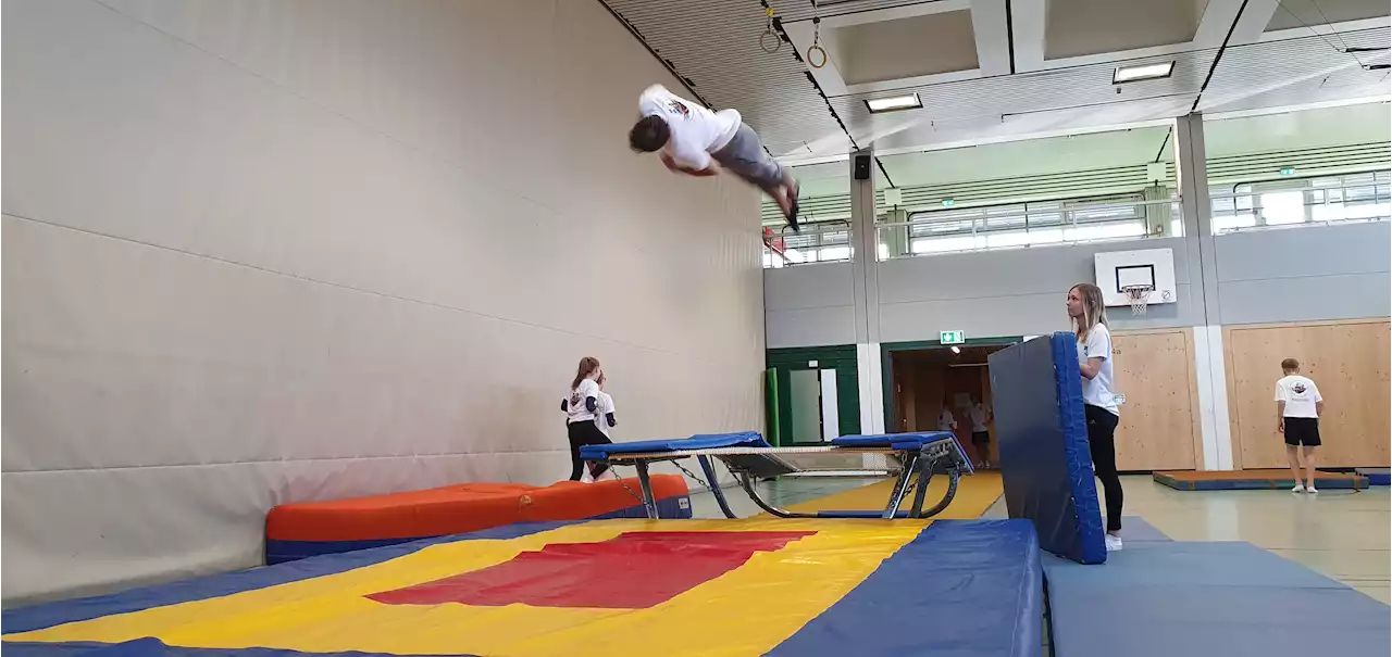 Doppelmini-Trampolin-Springen in Bayreuth: Fast wie fliegen