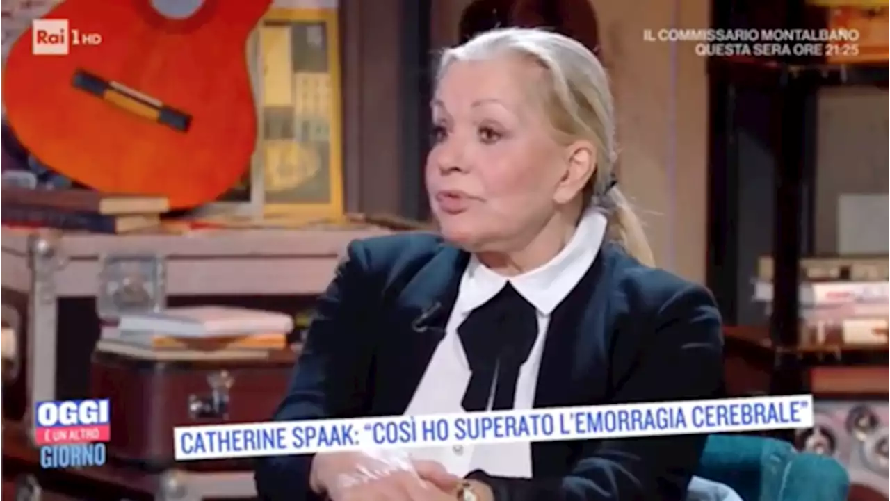 Catherine Spaak, quando un anno fa parlò in tv dell'emorragia cerebrale che l'aveva colpita